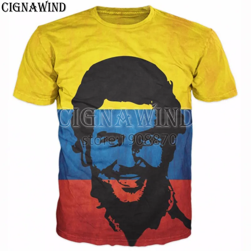 PABLO ESCOBAR 3D Printed Women//Men/'s T-Shirts