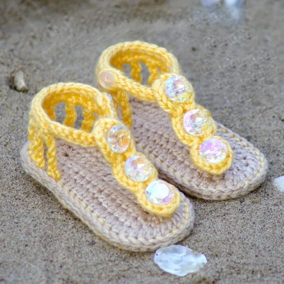 Бесплатная доставка летняя обувь для маленьких девочек вязаные детские сандалии