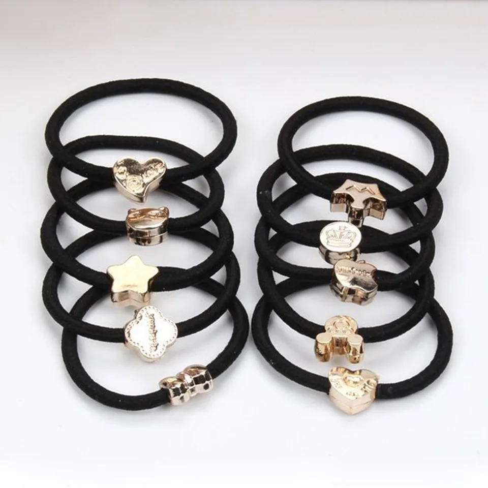 10 Pieces Women Girl Hairband Rubber Elastic Hair Bands Girl Hair