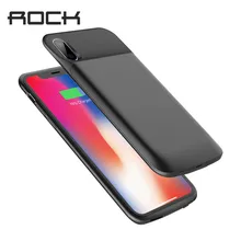 Чехол для зарядного устройства ROCK для iPhone X 10, портативный внешний аккумулятор 6000 мА/ч, внешний резервный чехол