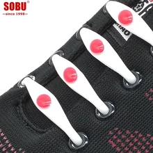 Креативные шнурки в штучной упаковке, Круглые, двойные, пористые, без галстука, эластичные, силиконовые, шнурки, шнурки для бега, T102