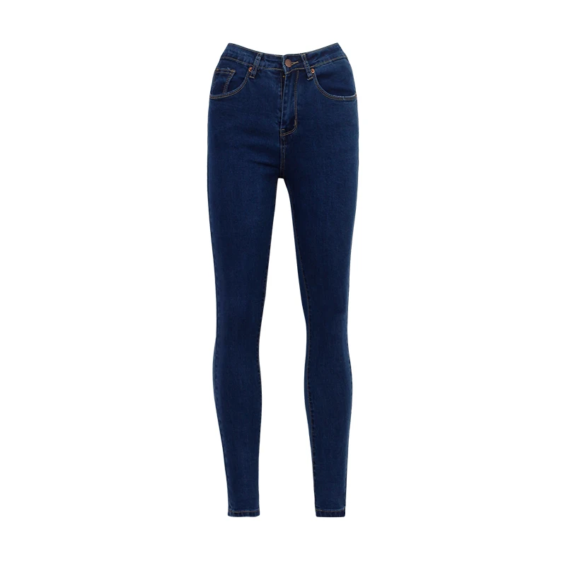 Yanueun, базовые джинсы, узкие брюки, винтажные узкие тянущиеся джинсы для женщин, женские вымытые синие джинсы с высокой талией, обтягивающие джинсы - Цвет: Deep Blue