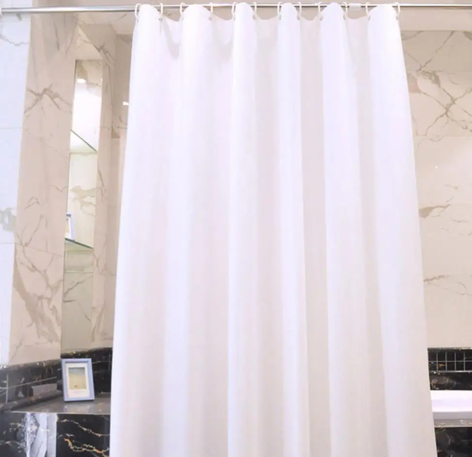 

Free shipping toilet partition curtain curtain pure white bath shower curtain waterproof mouldproof shade curtain thickening hot