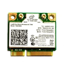 867Mb Беспроводная-AC 7260 7260HMW 802.11AC Двухдиапазонная BT4.0 PCIe Половина Мини WiFi карта