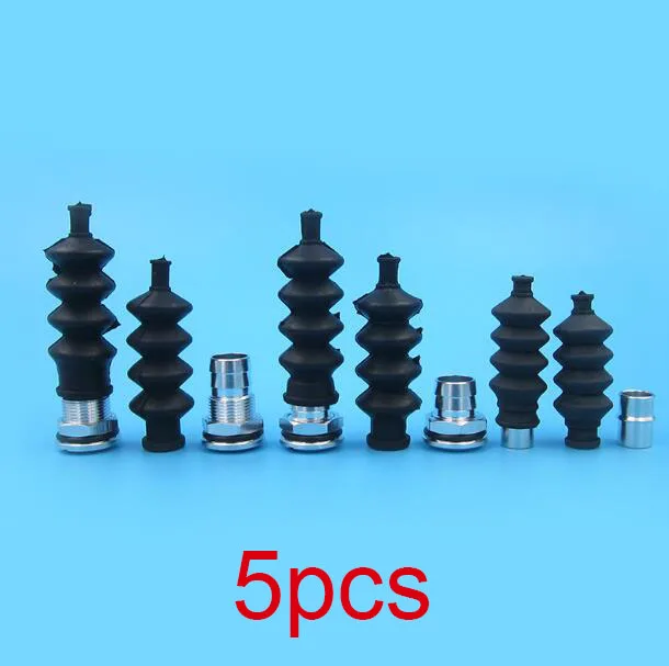 

5PCS RC Boat Rubber Bellows Radio Box Seals with Aluminum Fitting Rudder Servo Push Rod Seal for RC Electric Boat Model 32/42mm