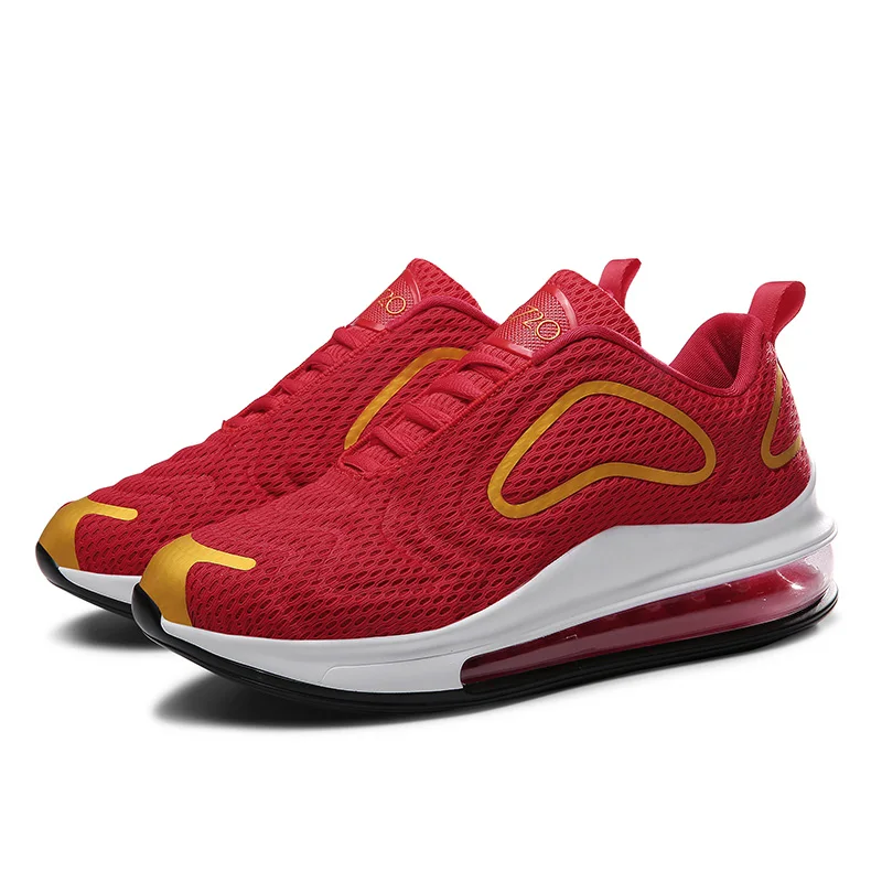 Амортизирующая спортивная обувь для мужчин, летние кроссовки для бега, дышащая Спортивная обувь для тренировок, большие размеры 39-47 - Цвет: red