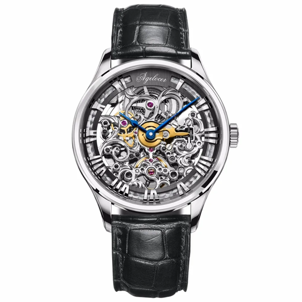 2017 Agelocer Fashion Casual Watches Men's Skeleton Dial Automatic Watches Leather Band Mechanical Watches 5401 2017 Agelocer Fashion Casual Watches Men's Skeleton Dial Automatic Watches Leather Band Mechanical Watches 5401