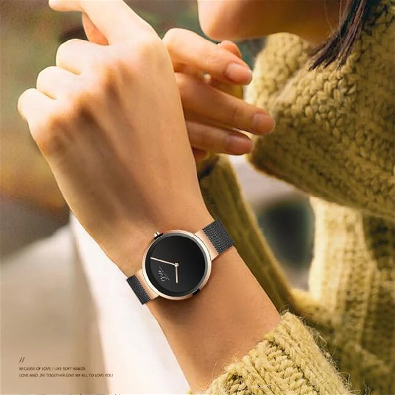 DITA парные часы мужские женские наручные часы Простой Тонкий Циферблат без второй руки Креативный дизайн для влюбленных водонепроницаемый