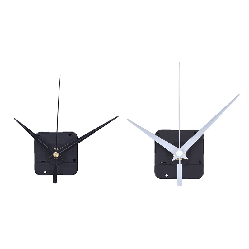 

2pcs DIY High Torque Clock Mechanism, 3/ 10 Inch Maximum Dial Thickness, 4/ 5 Inch Total Shaft Length (Black/White)