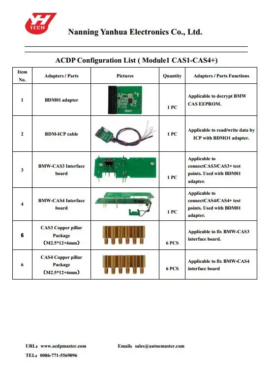 Yanhua ACDP Ключевые программист+ модуль 1+ модуль 3- для CAS1 к CAS4+ добавление новых ключей или все ключи потерял