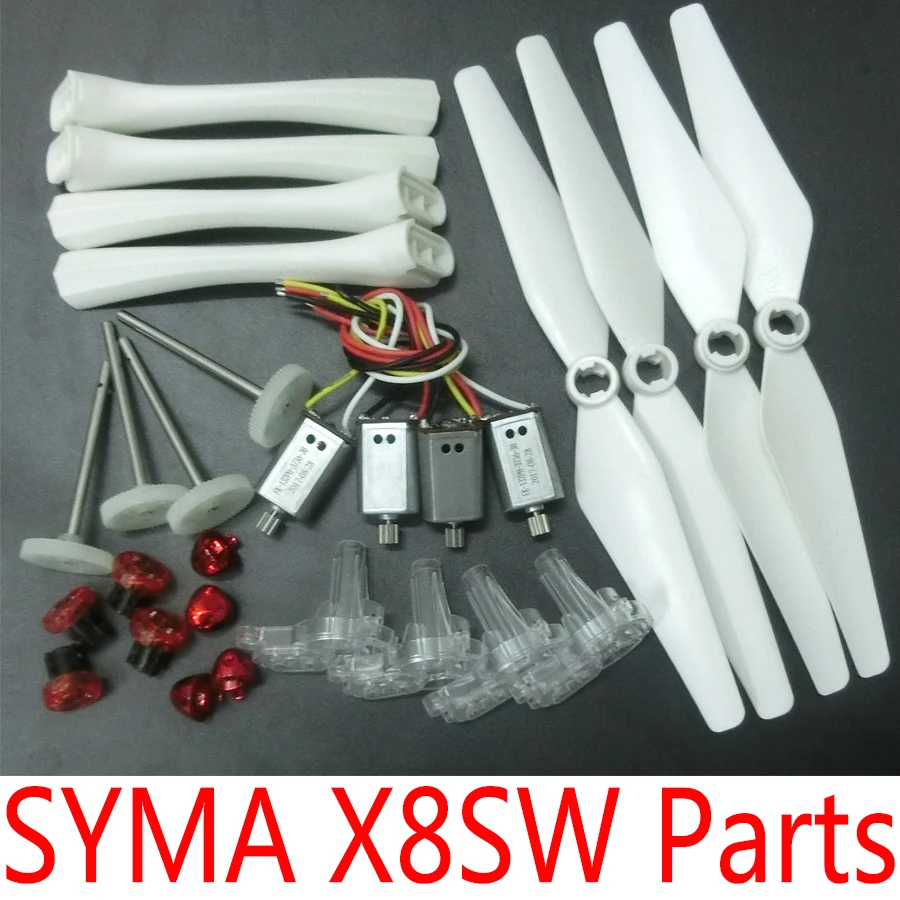 

SYMA X8SC X8SW X8PRO Original Spare Parts Motors Gears Propellers Landing Gear Tripod Engines Replacement Accessories Kits
