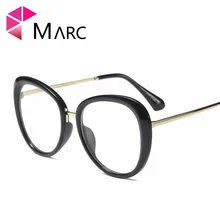 Бренд женщин 2018NEW оптическое черное стекло es Простые Стеклянные очки модные красные очки рамка Прозрачный Круглый Овальный 97542