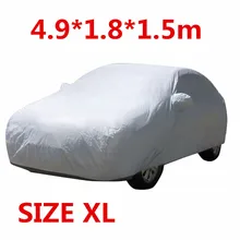 XL 4,9x1,8x1,5 м Полное покрытие автомобиля анти-УФ пыль Дождь Снег солнцезащитный козырек Тепло защита Открытый Универсальный для VW/BMW/Honda