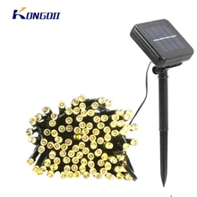 50/100/200 светодиодный открытый солнечные лампы светодиодный гирлянды светодиодные огни Фея праздник для рождественской вечеринки гирлянды солнечные сад Водонепроницаемый огни