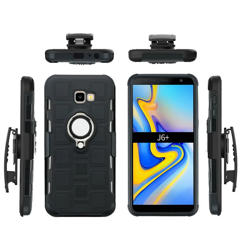 

Belt Clip Holster for Coque Samsung J6Plus Case Samsung J6 2018 Case Metal Ring Etui for Samsung Galaxy J6 J4 Plus J3 J7 J8 2018