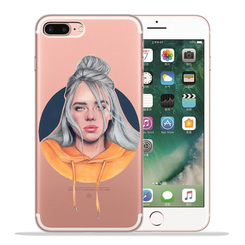 Роскошный чехол Billie eilish для iPhone X, XR, XS, Max, 5, 5S, SE, 6, 6 S, 7, 8 Plus, чехол для телефона, Funda, Coque, Etui, capa, shell capinha