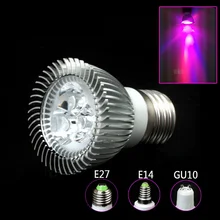 E27 E14 GU10 LEDs Grow Light 6W AC85-265V Indoor Plant Lamp For Plants Vegs Hydroponic System Plant Light