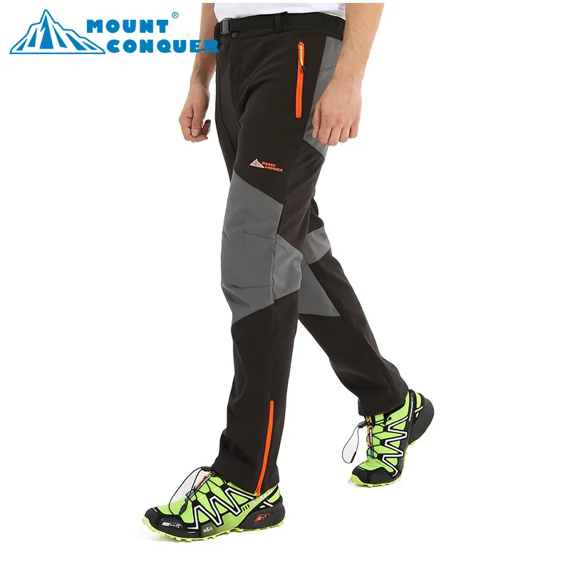 

Man Hiking Pants Softshell Fleece Trouser Windproof Waterproof Outdoor Sport Wear Camping Riding Fleece Thicken Hard-Wearing New