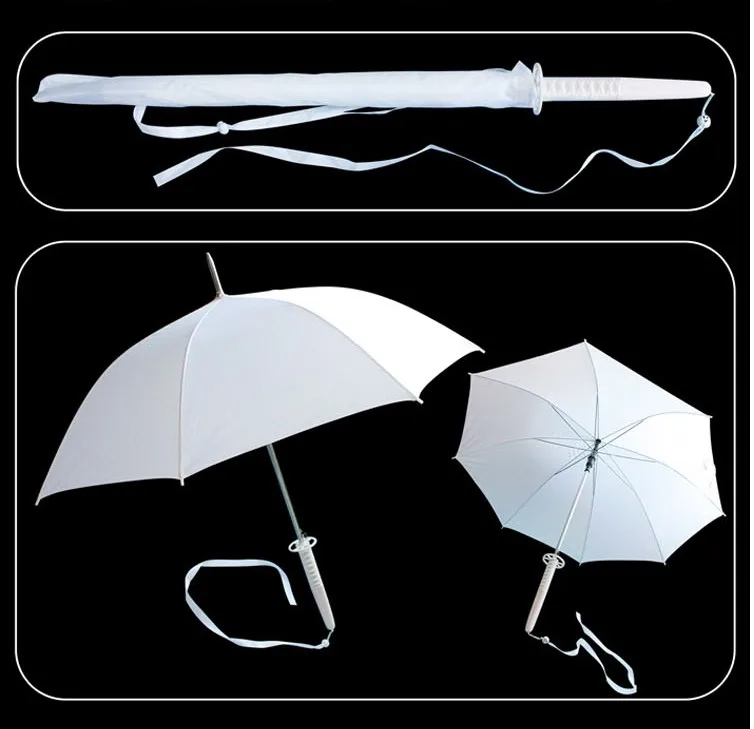 

S2716 BLEACH XIUBESUO SODE NO SHIRAYUKI WHITE SAMURAI SWORD UMBRELLA W/ BAG 40"
