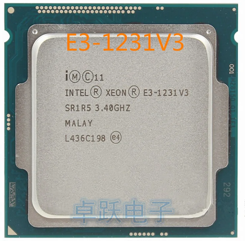 

Intel XEON E3-1231V3 1231 V3 3.40GHz Quad-Core E3 1231V3 8MB DD R3 DDR3L-1600 LGA 1150 TPD 80W Free Shipping