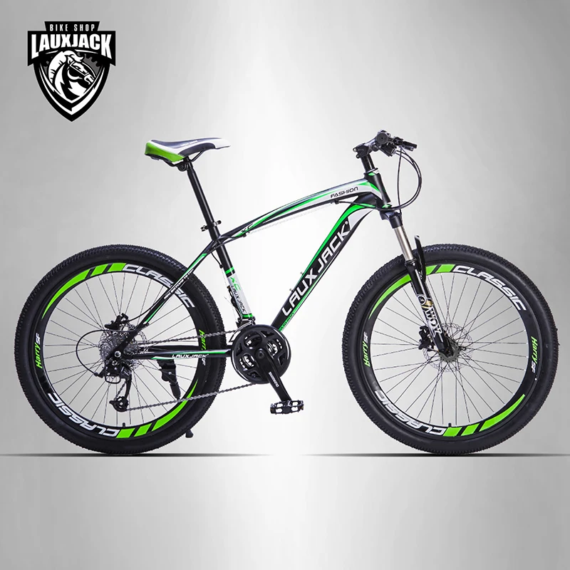 LAUXJACK Mountain bike steel frame 24 speed Shimano mechanical disc brakes 26\ wheels LAUXJACK Mountain bike steel frame 24 speed Shimano mechanical disc brakes 26\ wheels