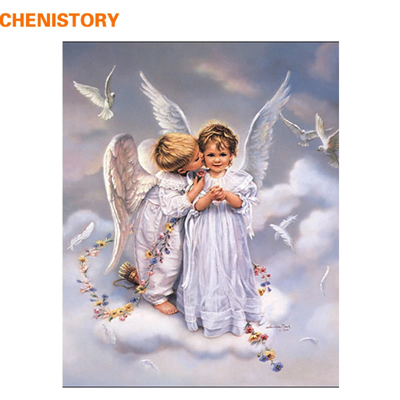 

CHENISTORY Angel Figure Painting Picture Wall Art DIY Painting By Numbers Drawing Paint On Canvas For Home Decor Wall Artwork