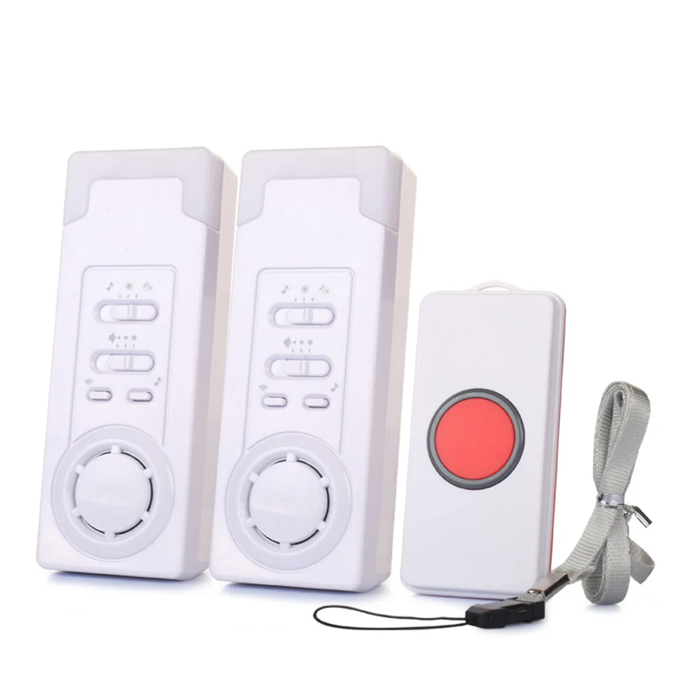 

Safety Caregiver White Wireless Patient Home 2 In 1 Elderly Monitor Pager Alarm System Alert Emergency Call Button
