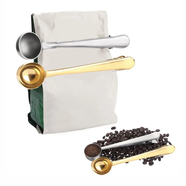 Best Price IVYSHION 1PC Coffee Scoop With ClipTea Coffee Golden Silver Measuring Cup Coffee Scoop Stainless Steel Spoon Kitchen Supplies Best Price IVYSHION 1PC Coffee Scoop With ClipTea Coffee Golden Silver Measuring Cup Coffee Scoop Stainless Steel Spoon Kitchen Supplies