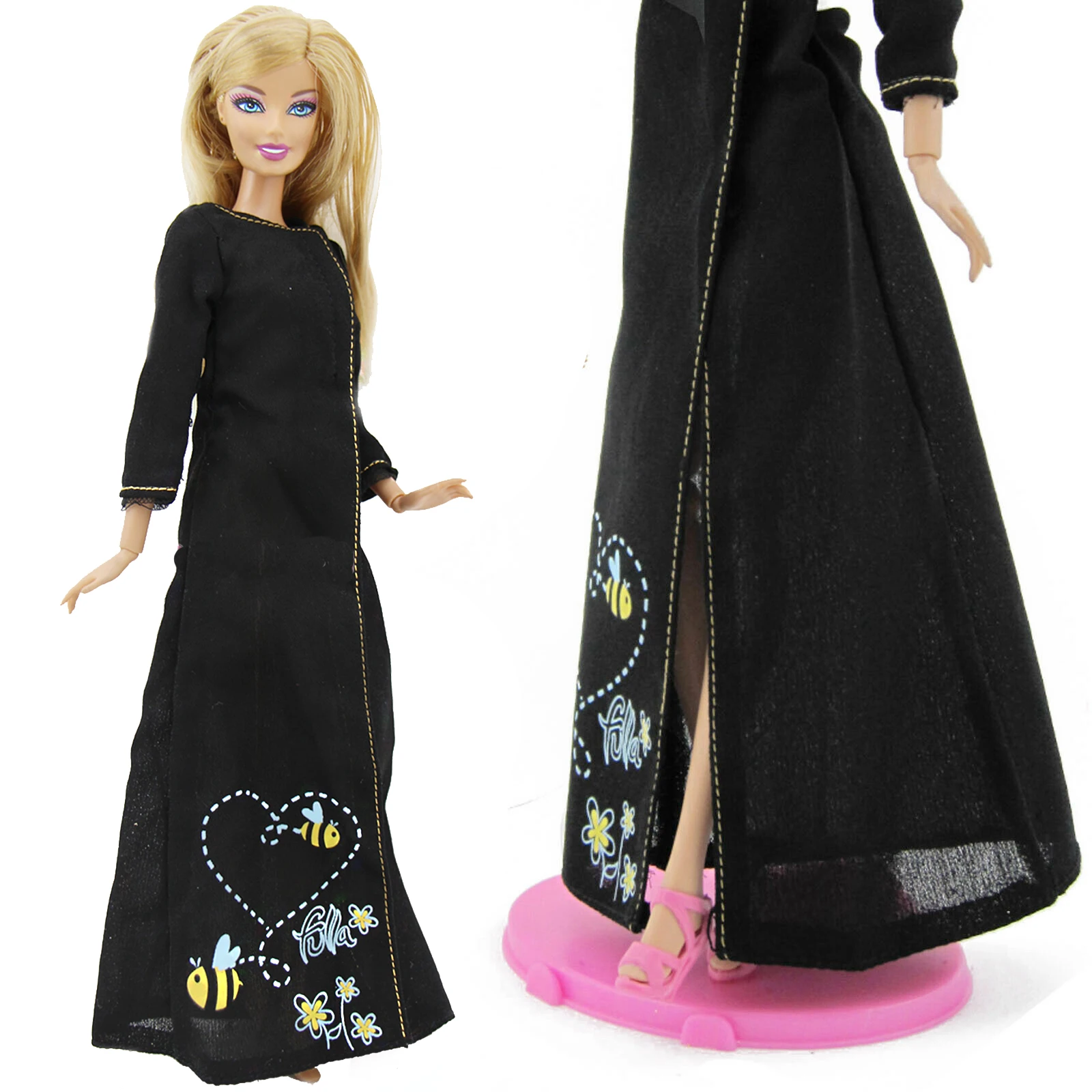 Children/'s Kids Black Mermaid Play Toy Doll 11.5 inches w// shoes /& acc.