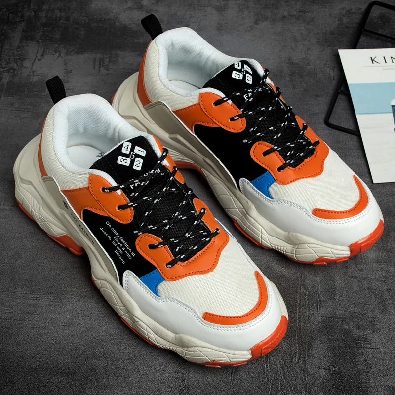 

Mesh trendy men's comfortable casual shoes, increased explosions, low-end four seasons fashion running shoes, men's outdoor spor