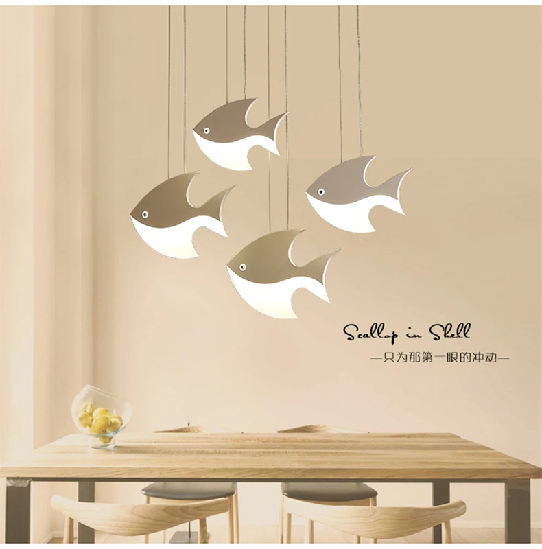 Современные светодиодный подвесные светильники для Обеденная Ресторан Кухня бар Hanglamp домашние рыбы деко висит подвесные светильники