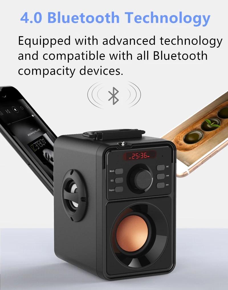 Abuzhen Bluetooth динамик 2,1 сабвуфер динамик s беспроводной портативный сильный бас звук окружает Громкий динамик для телефона TF FM AUX USB