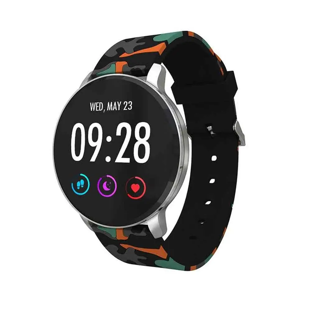 

HATOSTEPED 1.3 Smart Watch Heart Rate Blood Pressure Smart Band Color Screen Round Sport Information Reminder Smart Bracelet