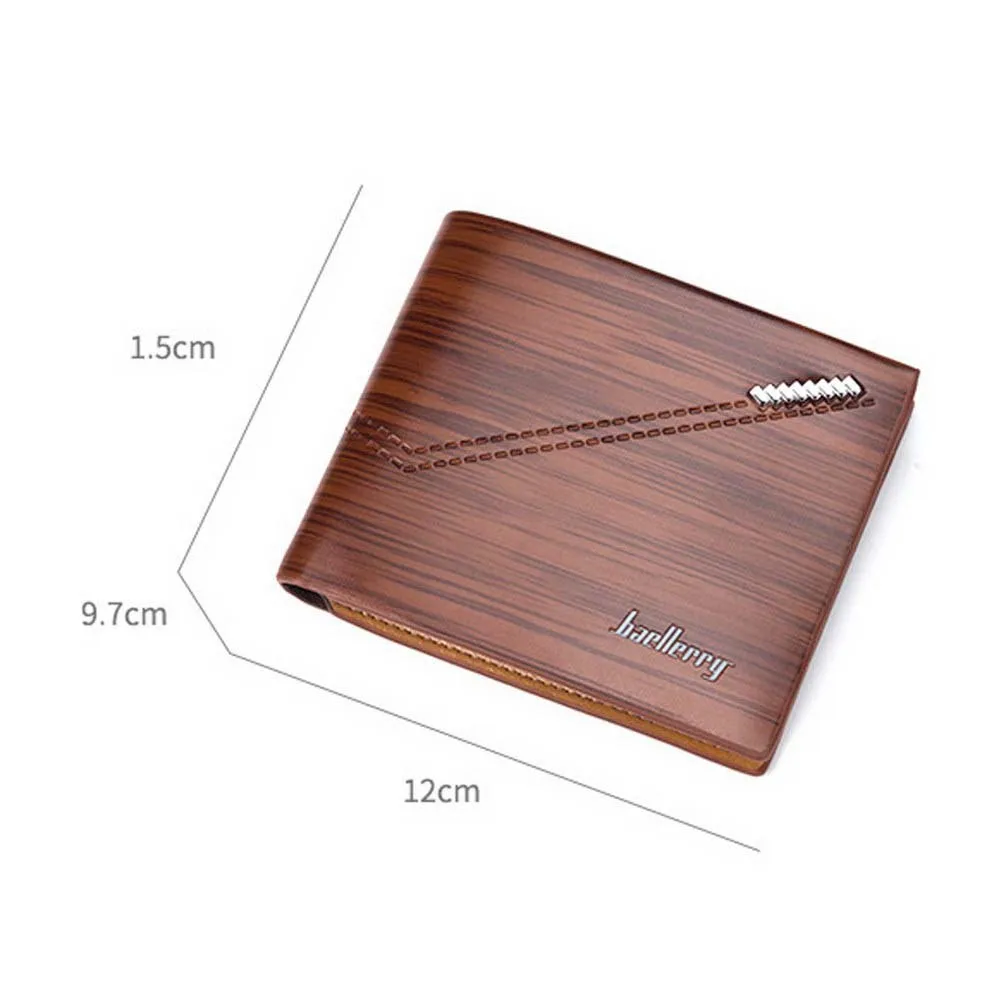 

New Style Wallets for Men Bifold Slim PU Leather Short Purse Credit Cards Holder Business