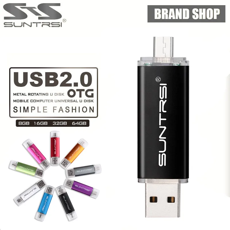 Suntrsi USB Flash Drive High Speed usb 2.0 Stick OTG флэш-Накопитель флэш-Карты 64 ГБ 32 16 8 г Флешки U диск