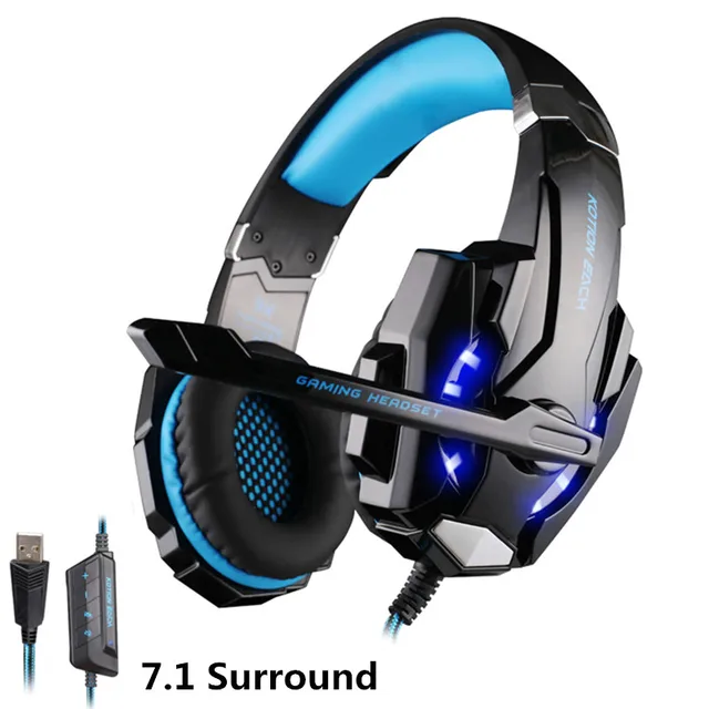 Kotion Chaque G9000 Pro Gaming Casque Gamer Basse écouteur Avec