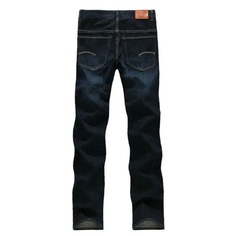 По нижнему краю; высший класс! Брендовые мужские джинсы, джинсы для больших/высоких, повседневные, деним, хлопок, низкая талия, прямые, размер 28-38, европейский размер, весна/осень