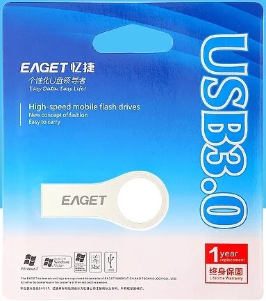 EAGET U66 USB 3,0 32GB usb флэш-накопители с модным металлическим водонепроницаемый Властелин колец USB3.0 флэш-накопитель