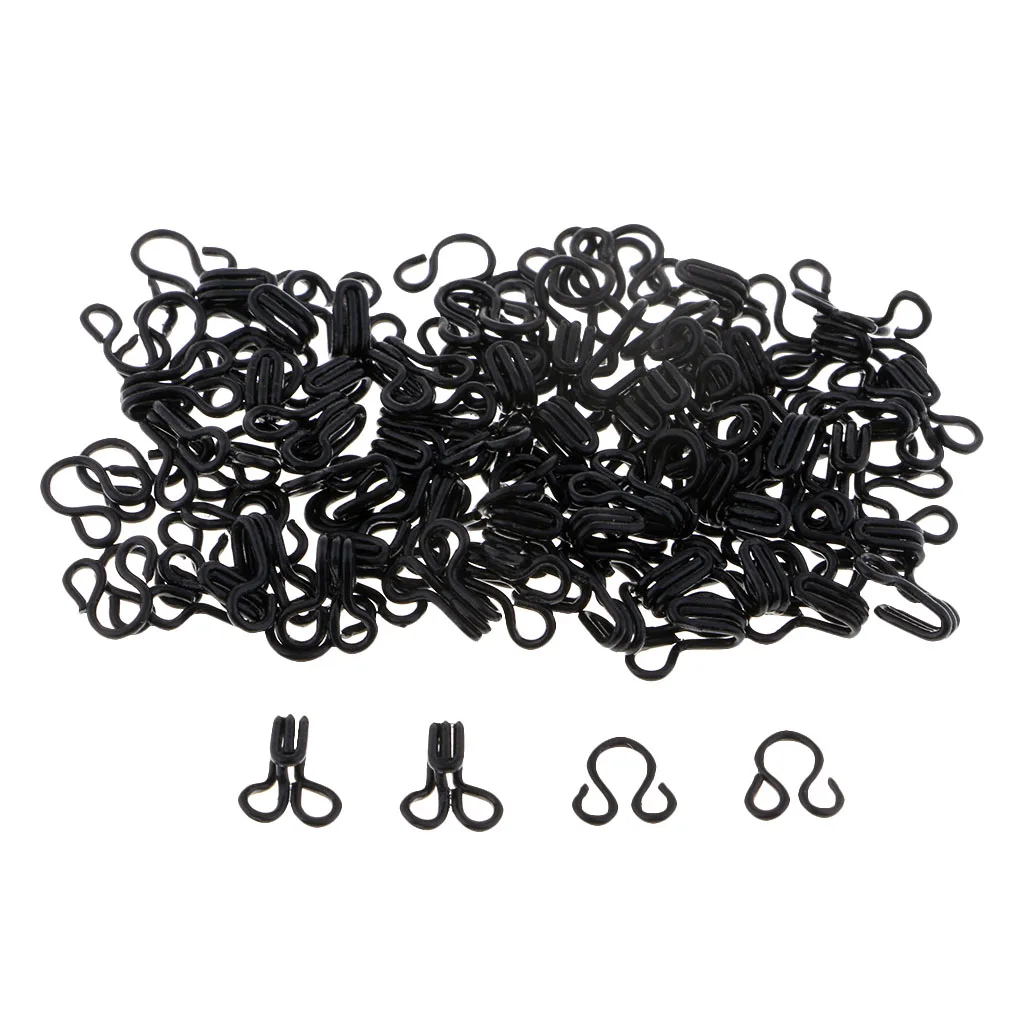 

50 Pairs Metal Hooks and Eyes Closure Sew on Buckle for Bra Clothing Sewing Accessory