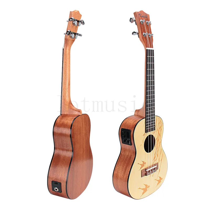 Kmise Гавайские гитары укулеле концертные укулеле 23 дюймов Уке Гавайские гитары ламинированные красного дерева с сумкой