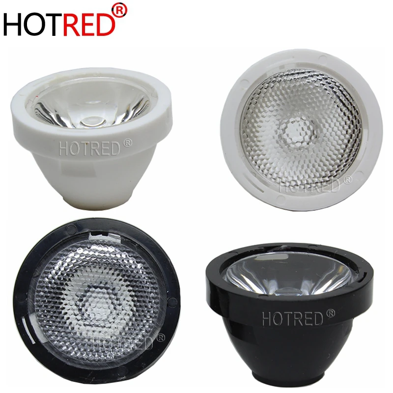 

10-100PCS Cree XPE XPG XTE 3535 3030 2525 LED Lens 15 30 45 60 Degree Cone Black White Holder For Osram Samsung High Power LED
