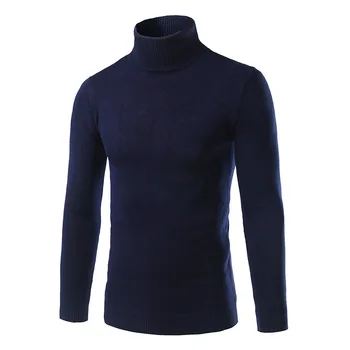 

Men's new sweater and sweater for autumn and winter of 2018. Men's sweater, high collar knitted sweater, men