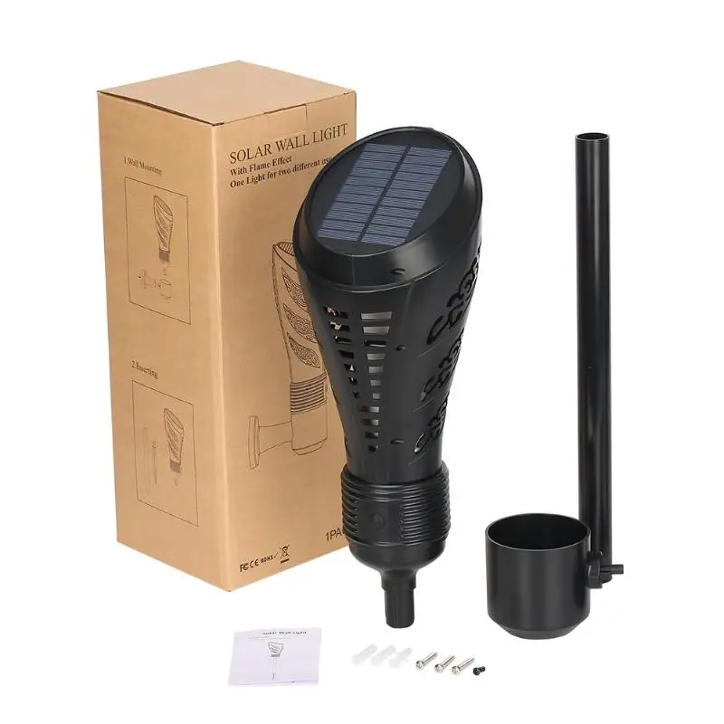 

DC 3.0-4.2V ABS Solar Powered Torch Light LED Double Installation Mode Garden Lamp Floor Lamp Outdoor Ground Lighting