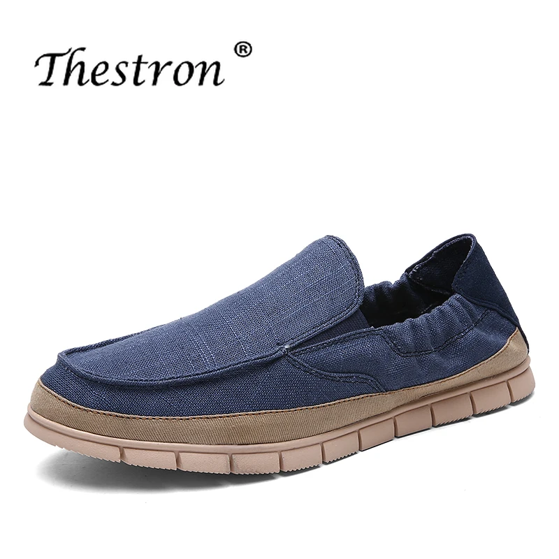 Classic Canvas Shoes Summer Plimsolls Breathable Fashion Sneakers Blue  Men Platform Shoes Original Walking Canvas Shoes