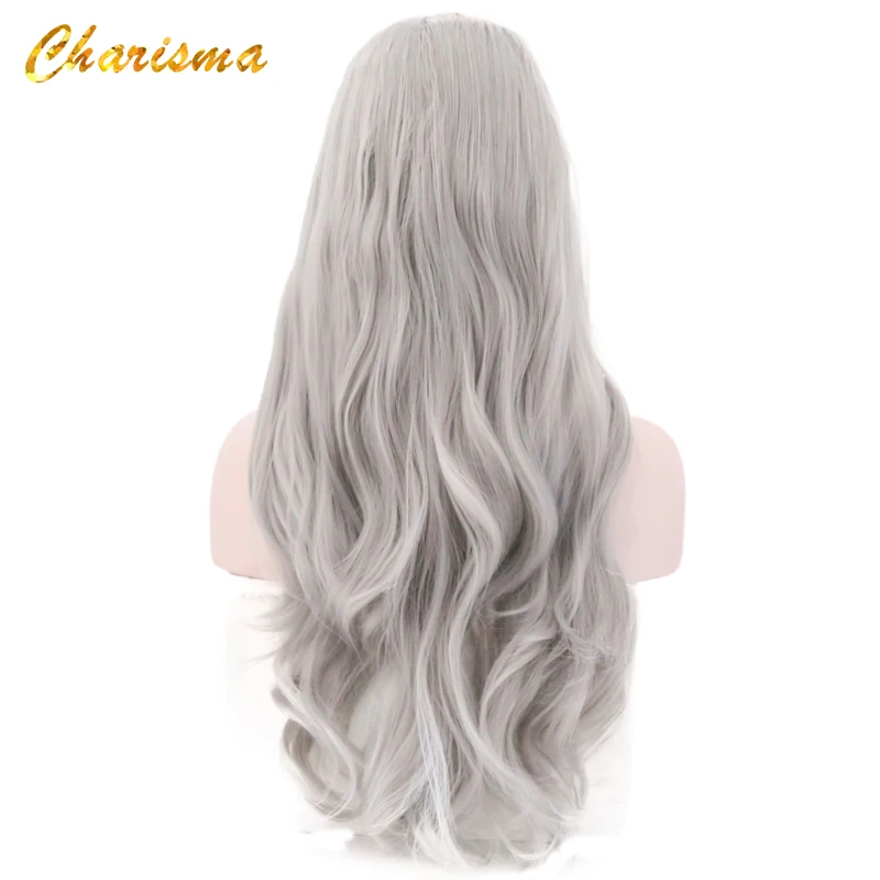 Charisma синтетический парик на кружеве 26 дюймов длинные объемные волнистые светлые парики бесклеевые термостойкие волокна парики для черных женщин