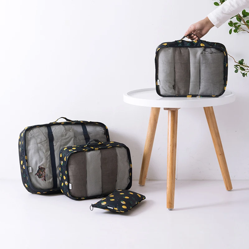 6pcs/set Clothes Storage Organizers Bags Travel Suitcase Shoe Lingerie Cosmetic Divider Home Closet Organization Accessories
