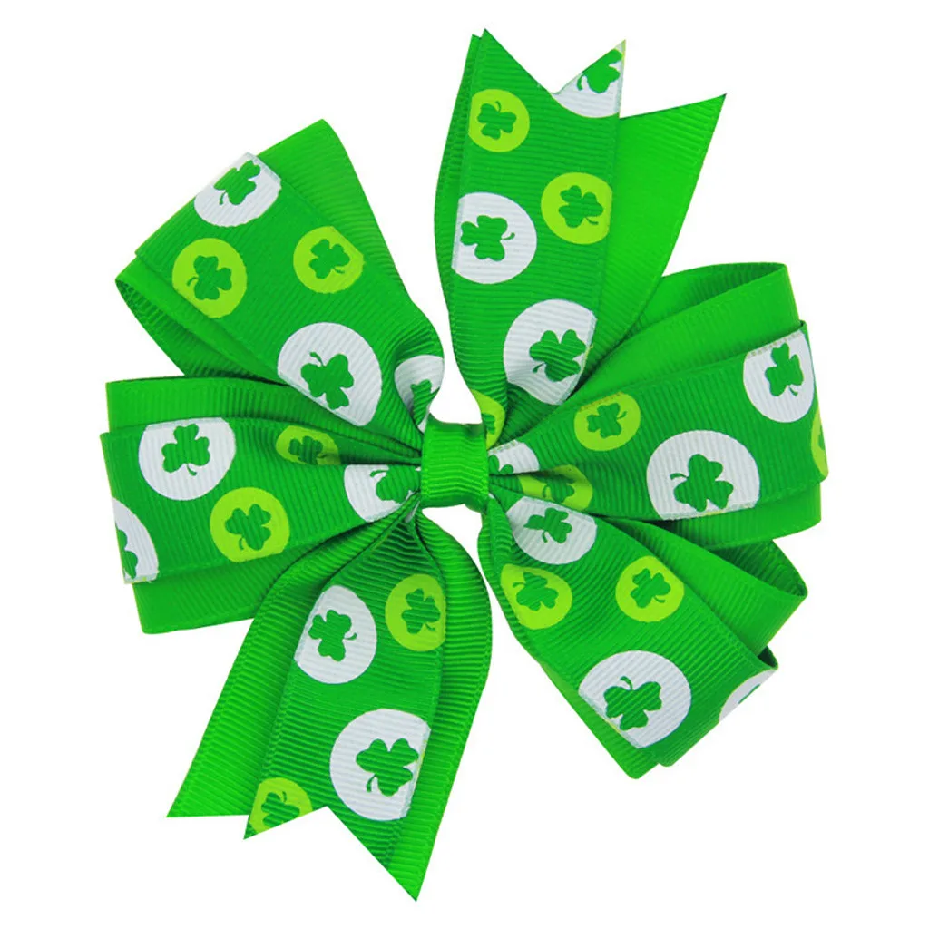Творческий Зеленый День Святого Патрика ирландский Трилистник шапка нарядом новорожденных клевера-символа Дня Святого Патрика джемпер Головные уборы волос Accessories_3.20