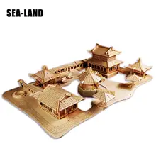 Игрушка для детей 3D деревянная головоломка Сучжоу классические сады Diy Детская игрушка также для взрослых хороший подарок из дерева высокого качества
