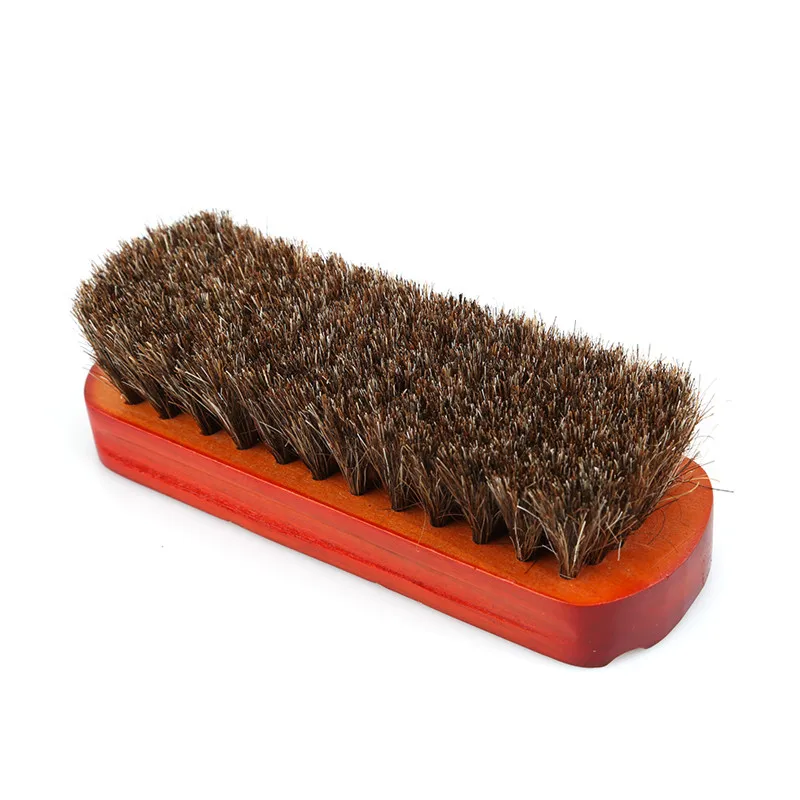 Horsehair Shoe Brush Polish Natural Leather Real Horse Hair Soft