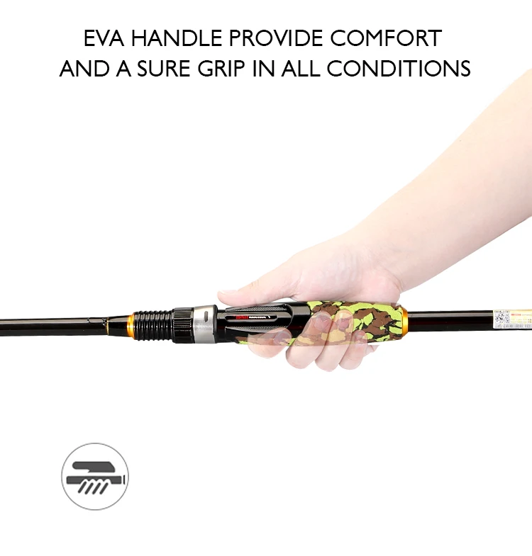 CEMREO Portable vara de pesca carbon 4 sections Spinning Fishing Rod